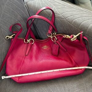 Pink Coach Crossbody - Leather